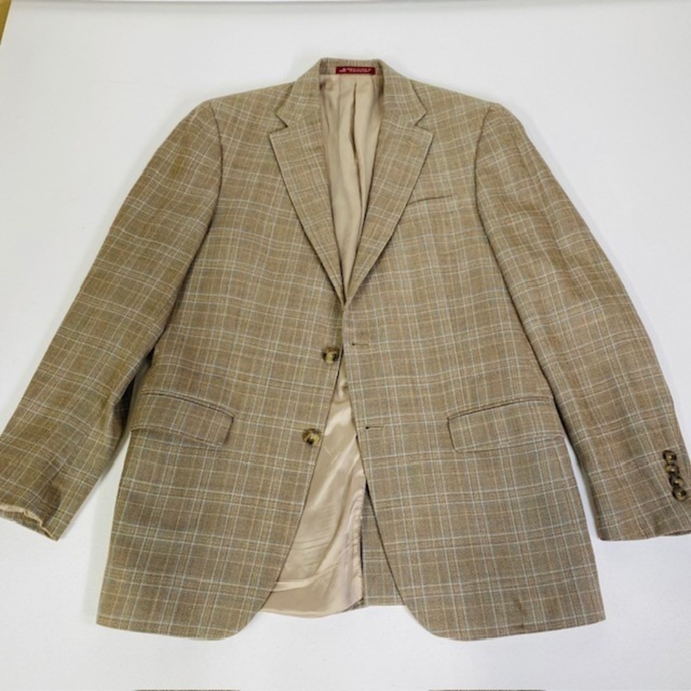 Hart Schaffner Marx‎ Plaid Blazer Sport Coat Two Button Jacket 40L